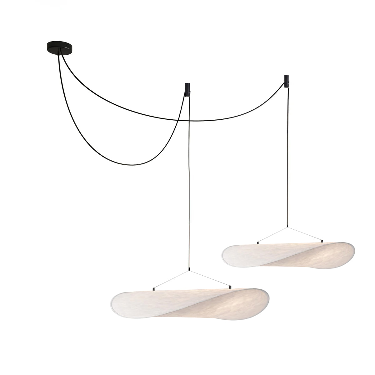 NimbusGlow | Modern Black Pendant Light Fixture with Adjustable Height 16