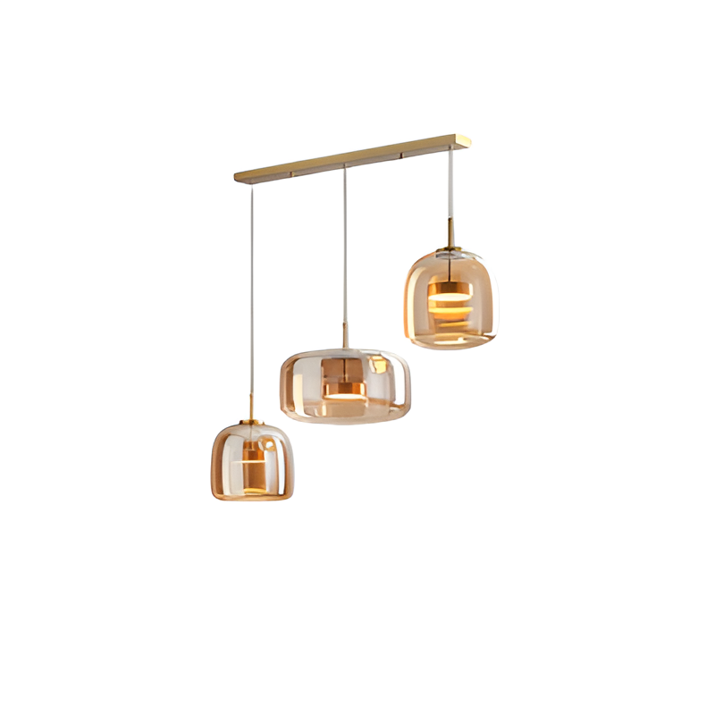 Retro Glass Pendant Light | Adjustable Cord & Switchable Colors | Elegant Kitchen Pendant Lighting for Modern Spaces 15