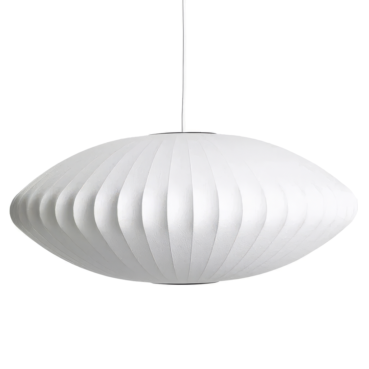 Clean-Lined Minimalist Silk Ceiling Light