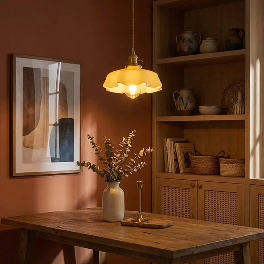 Art Deco Draped Glass Pendant Ceiling Light