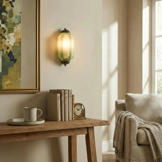 Vintage Antique Milk Glass Flush Wall Light