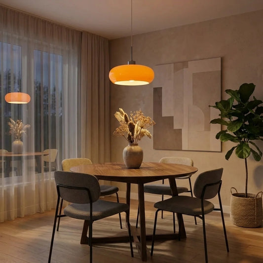 Compact Bauhaus Glass Pendant Light