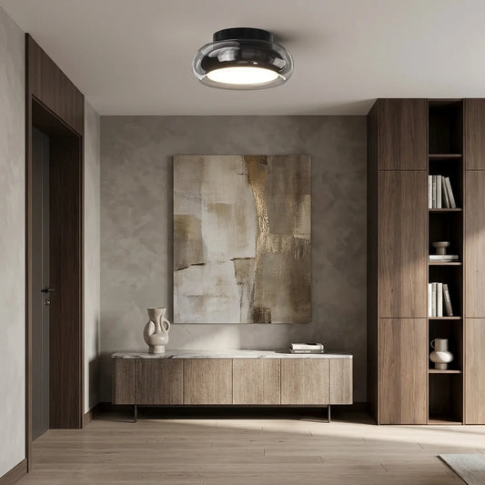 Glass Flush Mount Ceiling Light