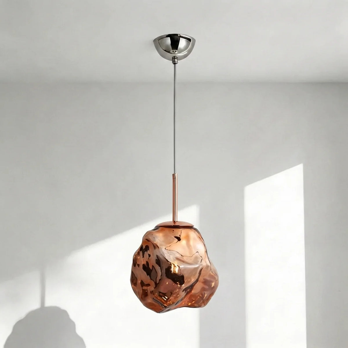 Molten Blown Glass Pendant Light
