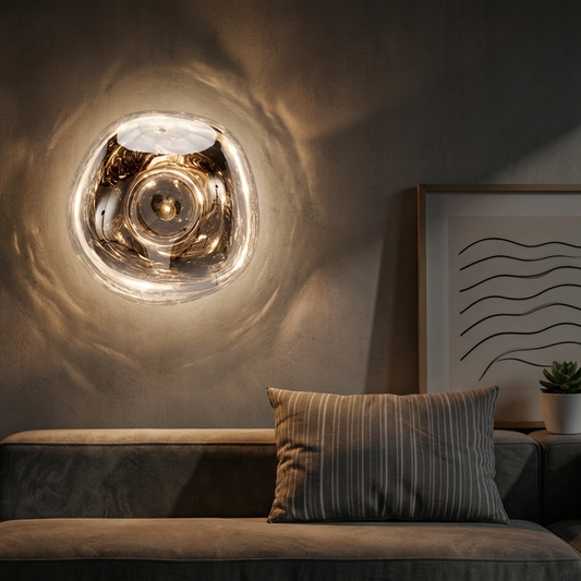 Molten Metallic Glass Effect Wall Light