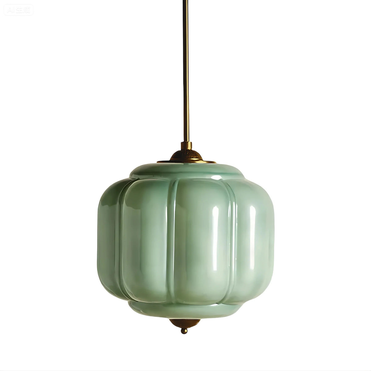 Vintage Glass Pumpkin Pendant Ceiling Light