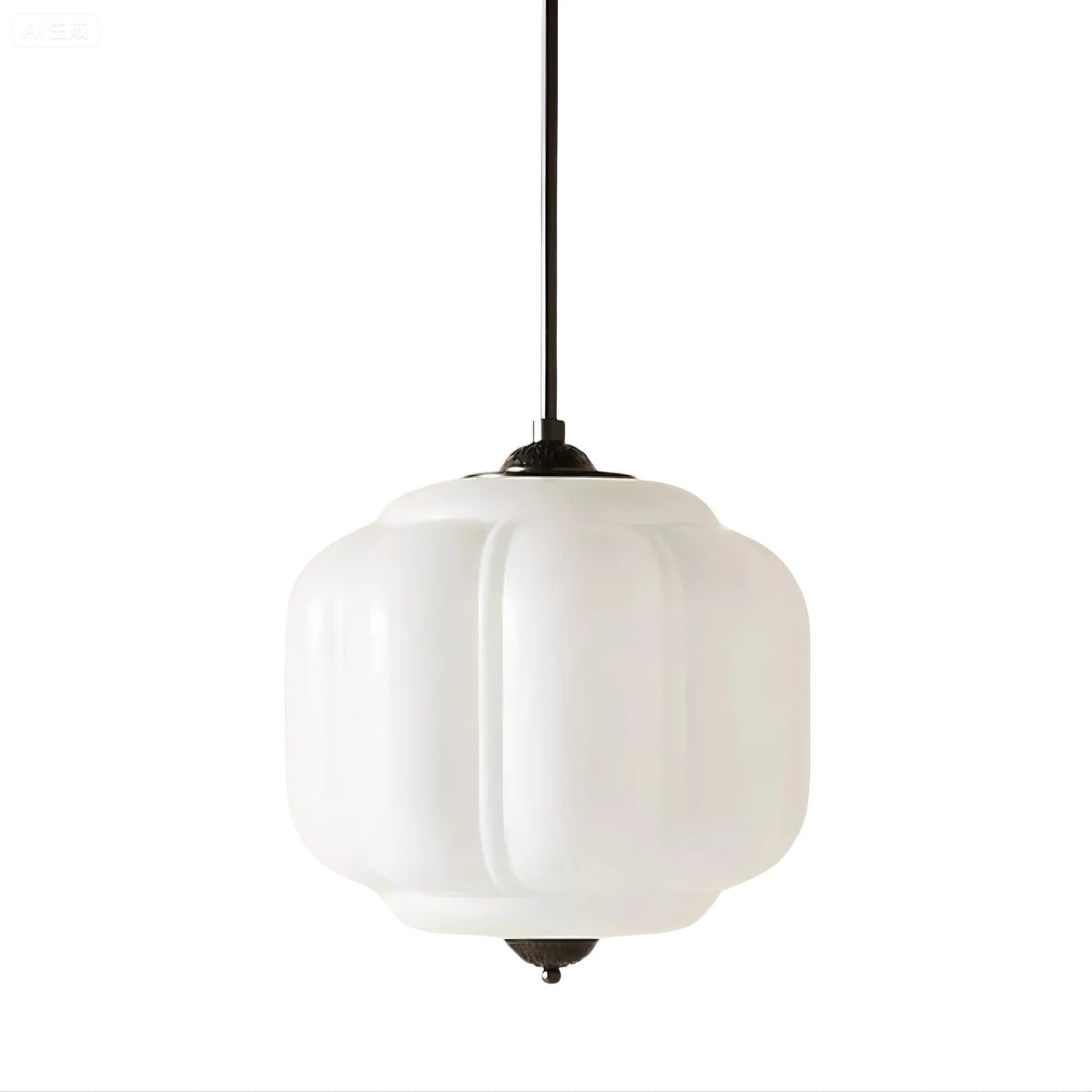 Vintage Glass Pumpkin Pendant Ceiling Light