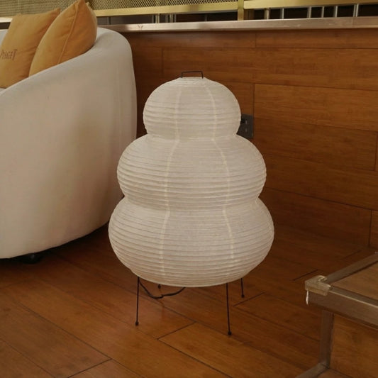 Layered Tiered Japandi Paper Floor Lamp