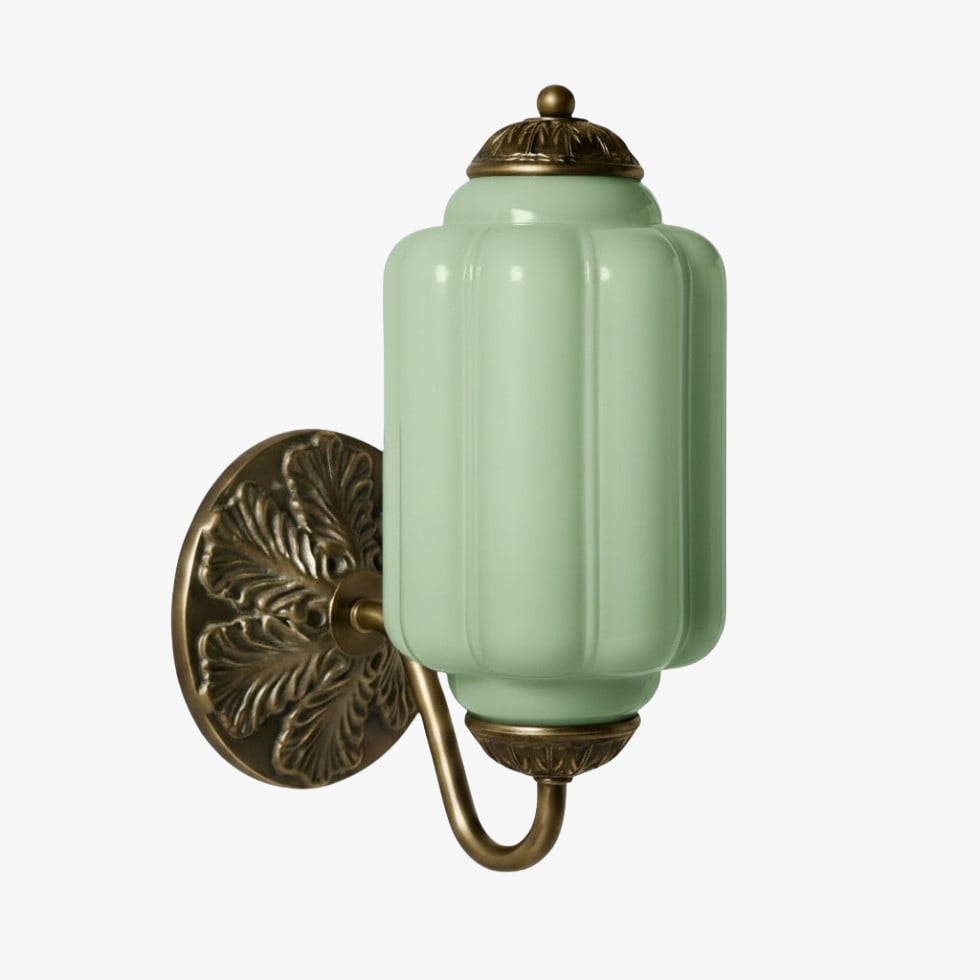 Vintage Milk Glass Wall Light