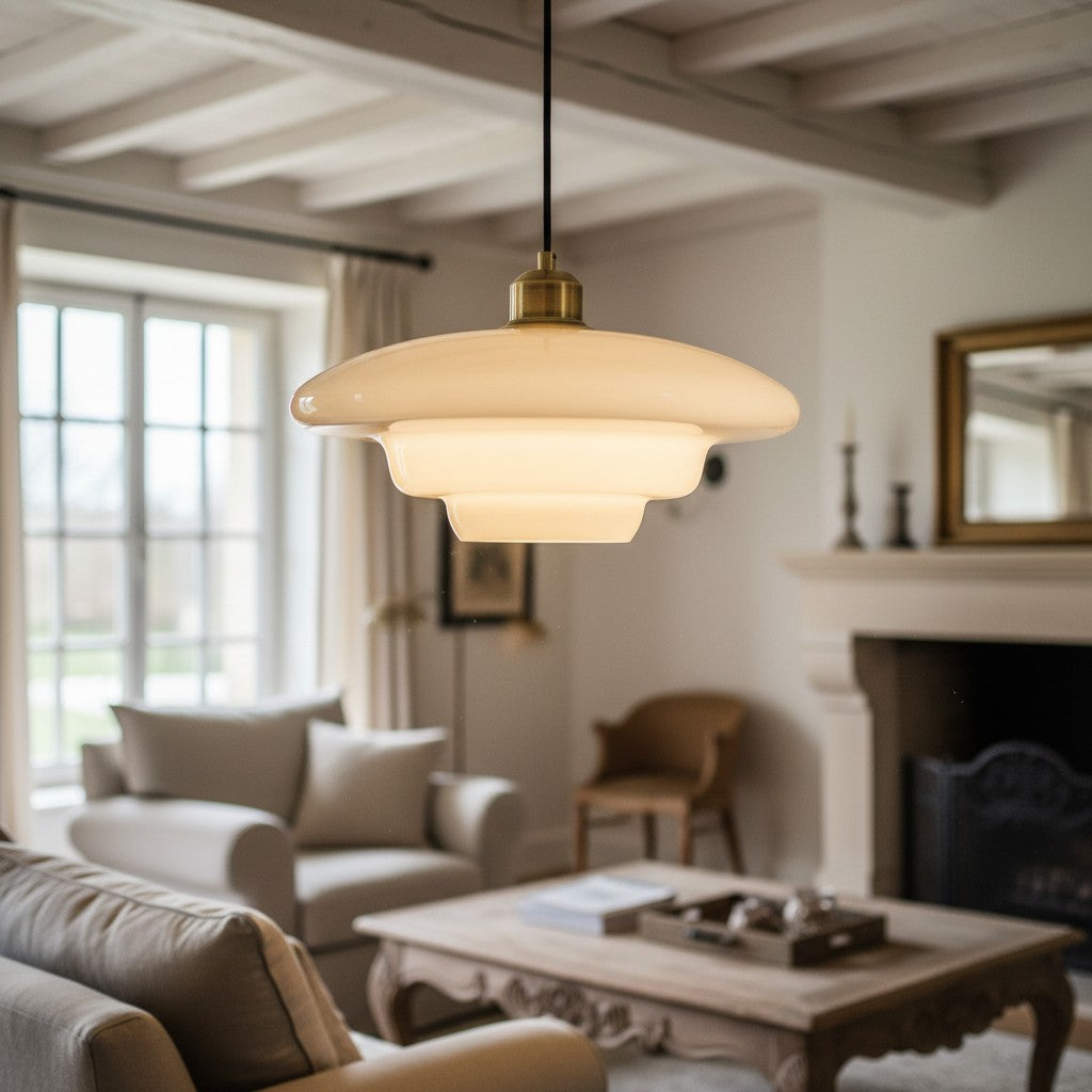 Vintage Clear Glass Pendant Light