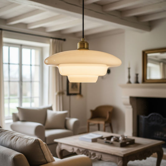Vintage Clear Glass Pendant Light
