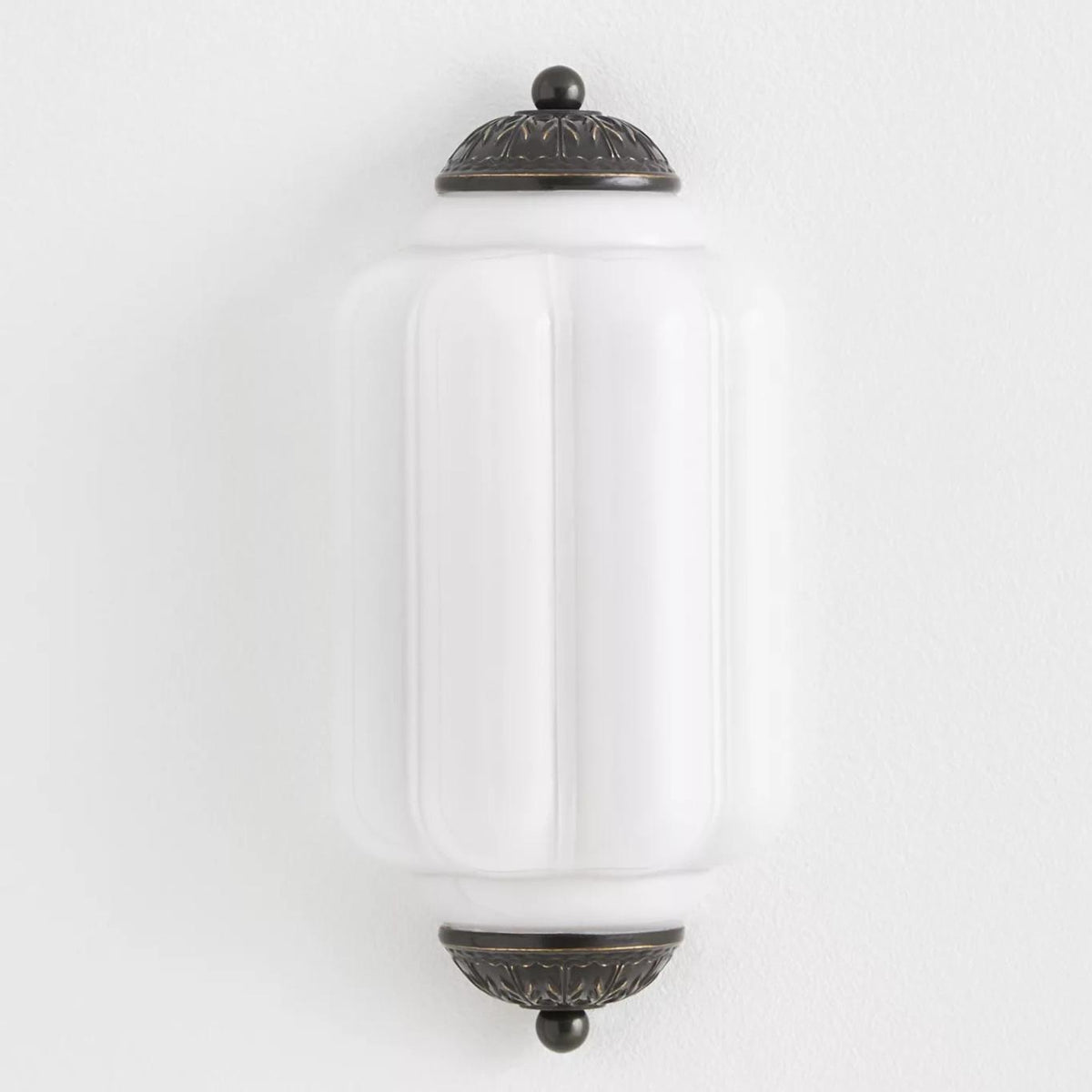 Vintage Antique Milk Glass Flush Wall Light