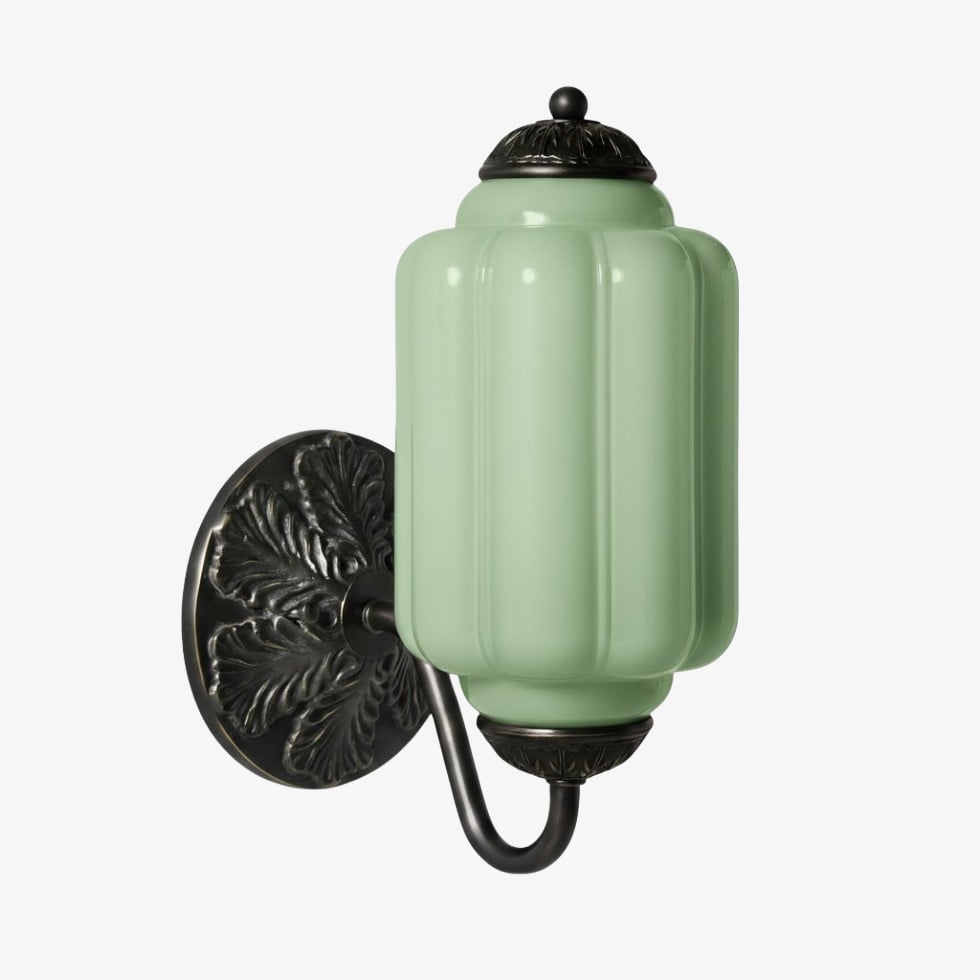 Vintage Milk Glass Wall Light