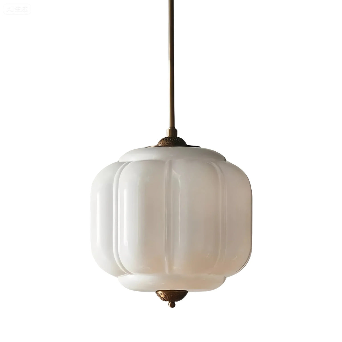 Vintage Glass Pumpkin Pendant Ceiling Light