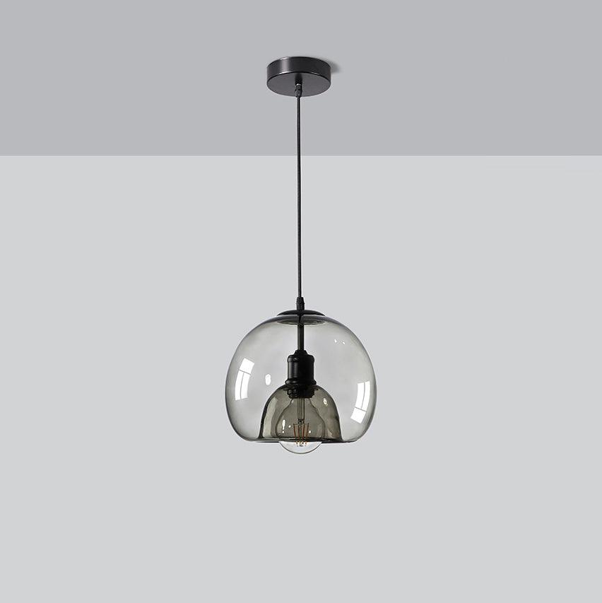 Smoked Glass Dome Pendant Light