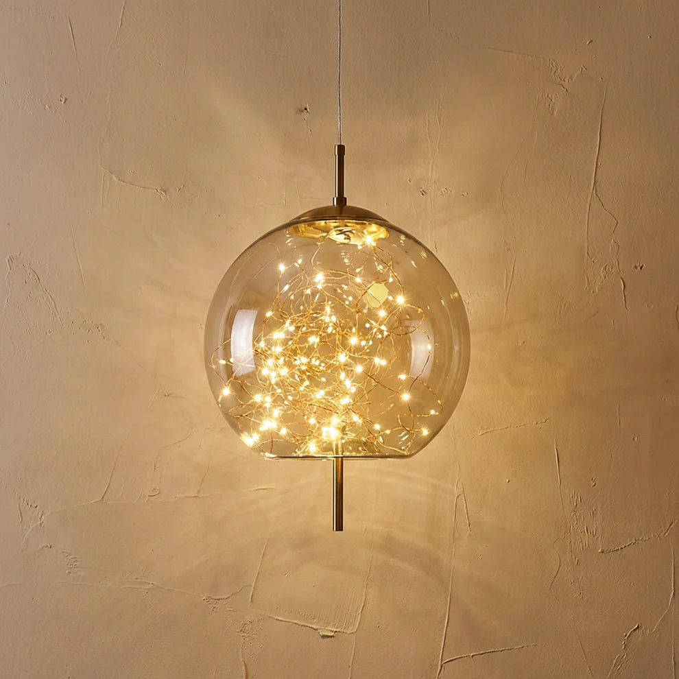 Glass Cylinder and Oval Pendant Light