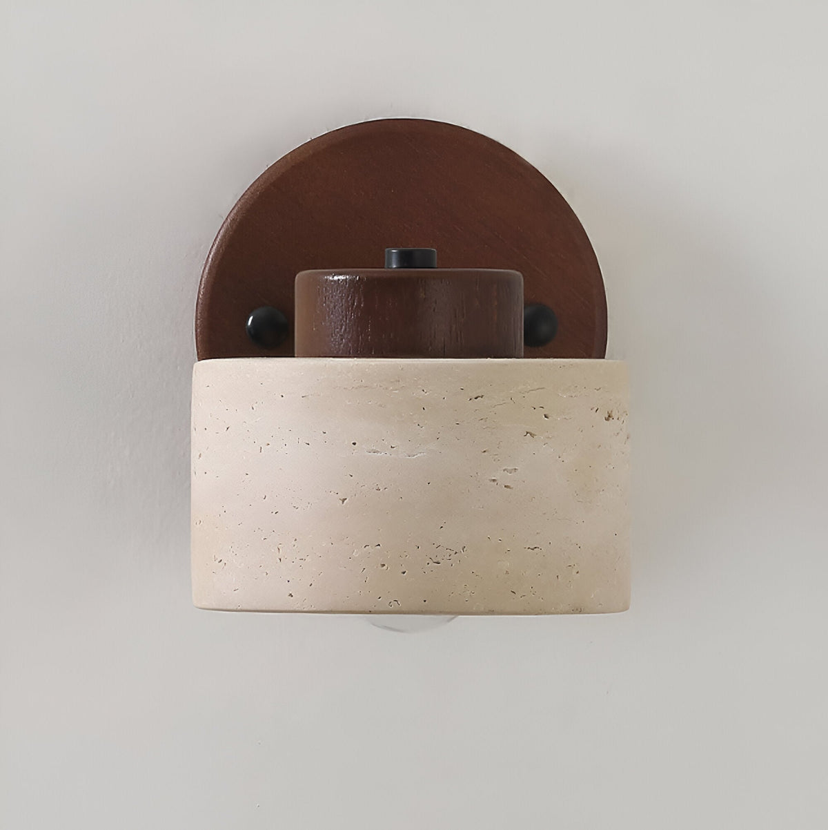 Minimalist | Wall Light with Authentic Travertine Design | Warm LED Glow for Elegant Ambiance 8