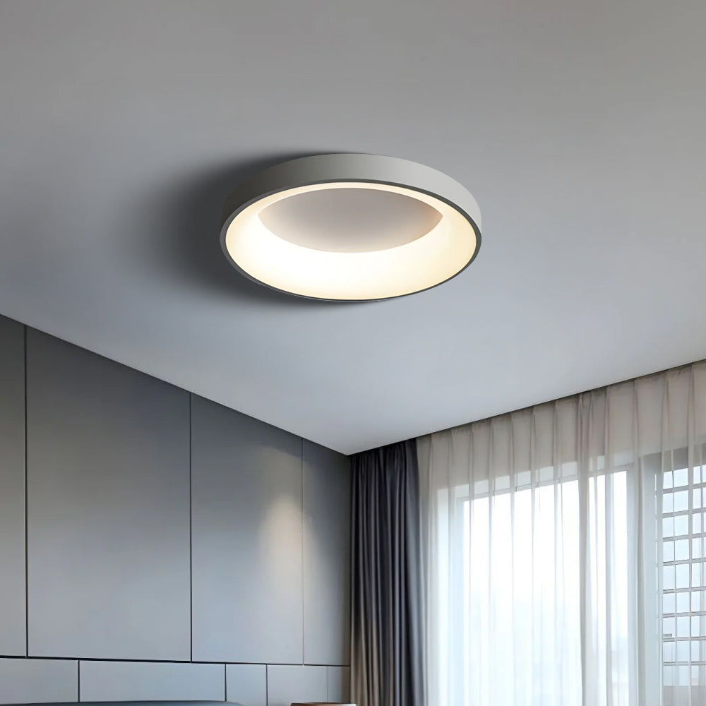 Modern Flush Mount Ceiling Light with Hollow-Center Design | Soft LED Illumination for Minimalist Spaces 13