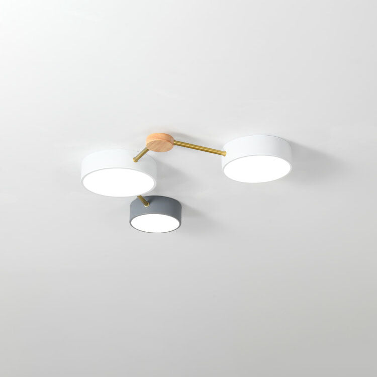 Scandinavian Minimalist | LED Flush Mount Ceiling Light with Solid Wood & Iron Design | Modern Lighting for Stylish Spaces 0