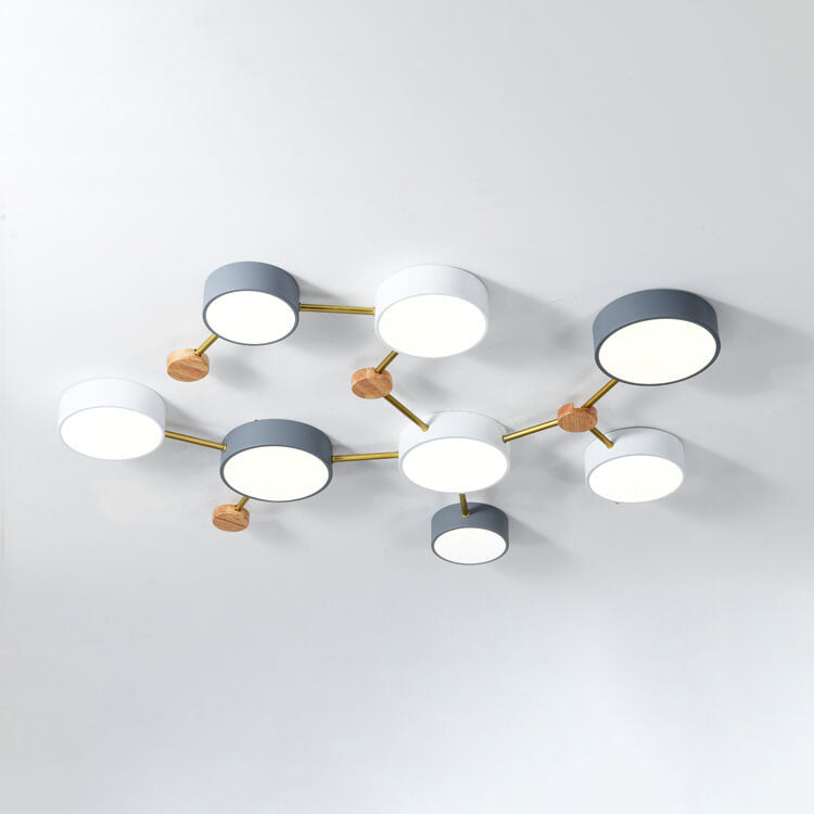 Scandinavian Minimalist | LED Flush Mount Ceiling Light with Solid Wood & Iron Design | Modern Lighting for Stylish Spaces 3