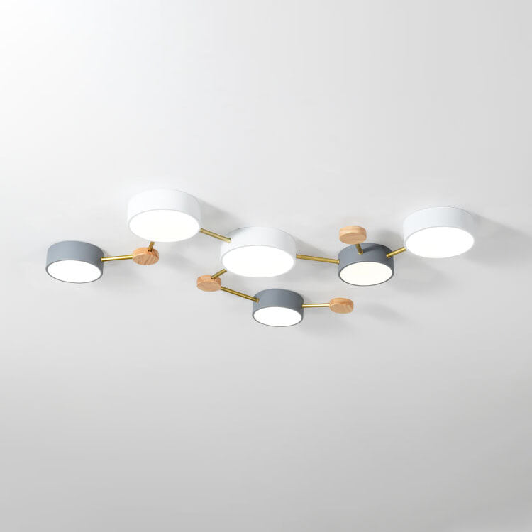 Scandinavian Minimalist | LED Flush Mount Ceiling Light with Solid Wood & Iron Design | Modern Lighting for Stylish Spaces 5