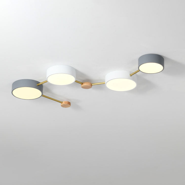 Scandinavian Minimalist | LED Flush Mount Ceiling Light with Solid Wood & Iron Design | Modern Lighting for Stylish Spaces 7