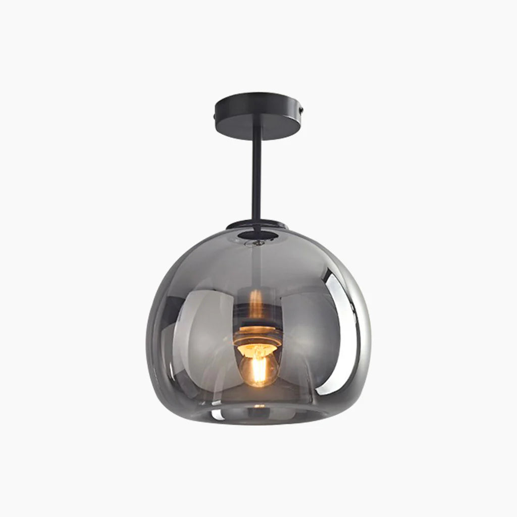 Glass Ceiling Light with Pendant and Semi-Flush Mount Options