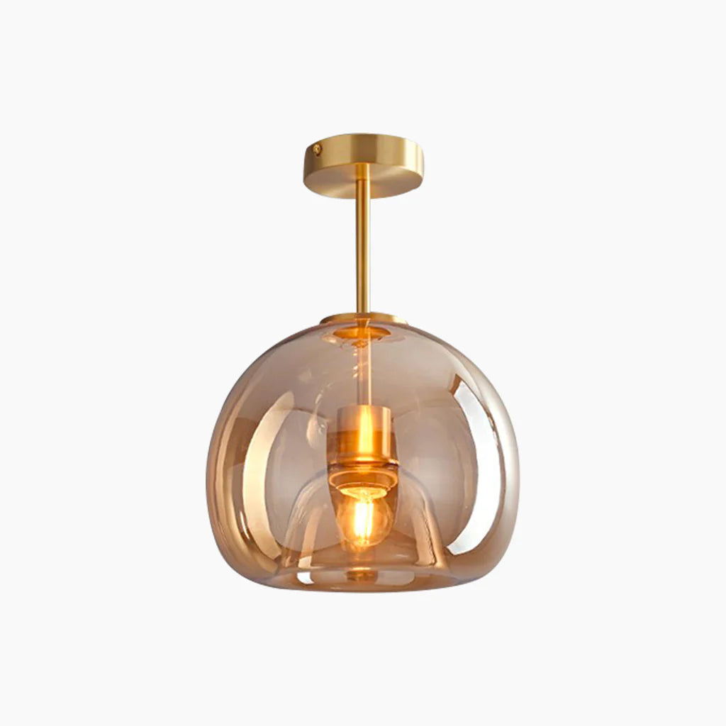 Glass Ceiling Light with Pendant and Semi-Flush Mount Options