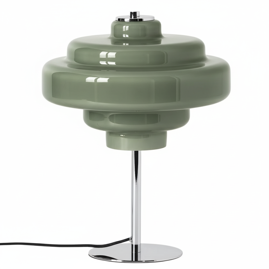 Stylish Orange Glass Table Lamp with Unique Macaron Design | Modern Lighting for Home Decor 9