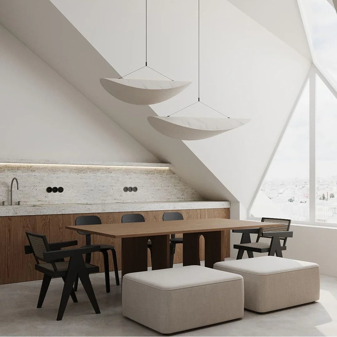 Sculptural Silk Multi-Light Pendant Cluster