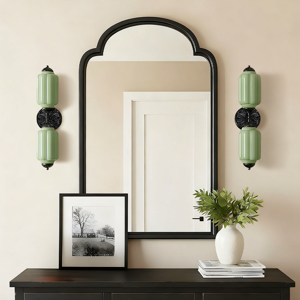 Vintage Art Deco Vanity Light Fixture with Elegant Milk Glass Design | Stylish Bathroom Lighting for Home Decor 7