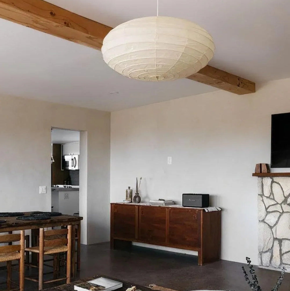 Soft Oval Zen Paper Pendant Light