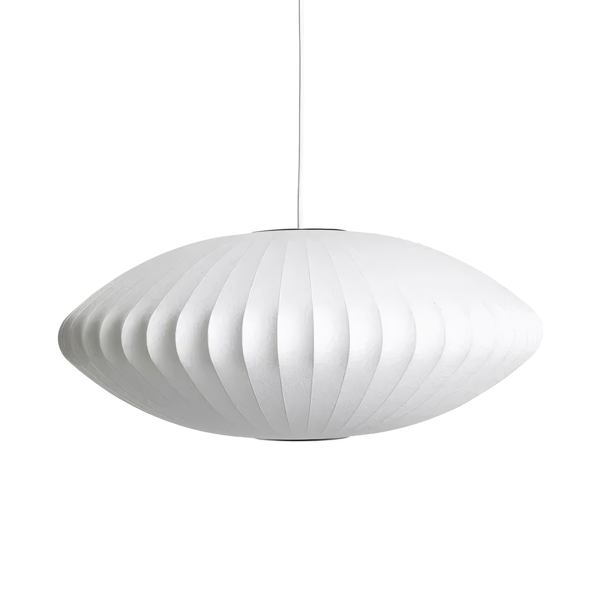 Clean-Lined Minimalist Silk Ceiling Light