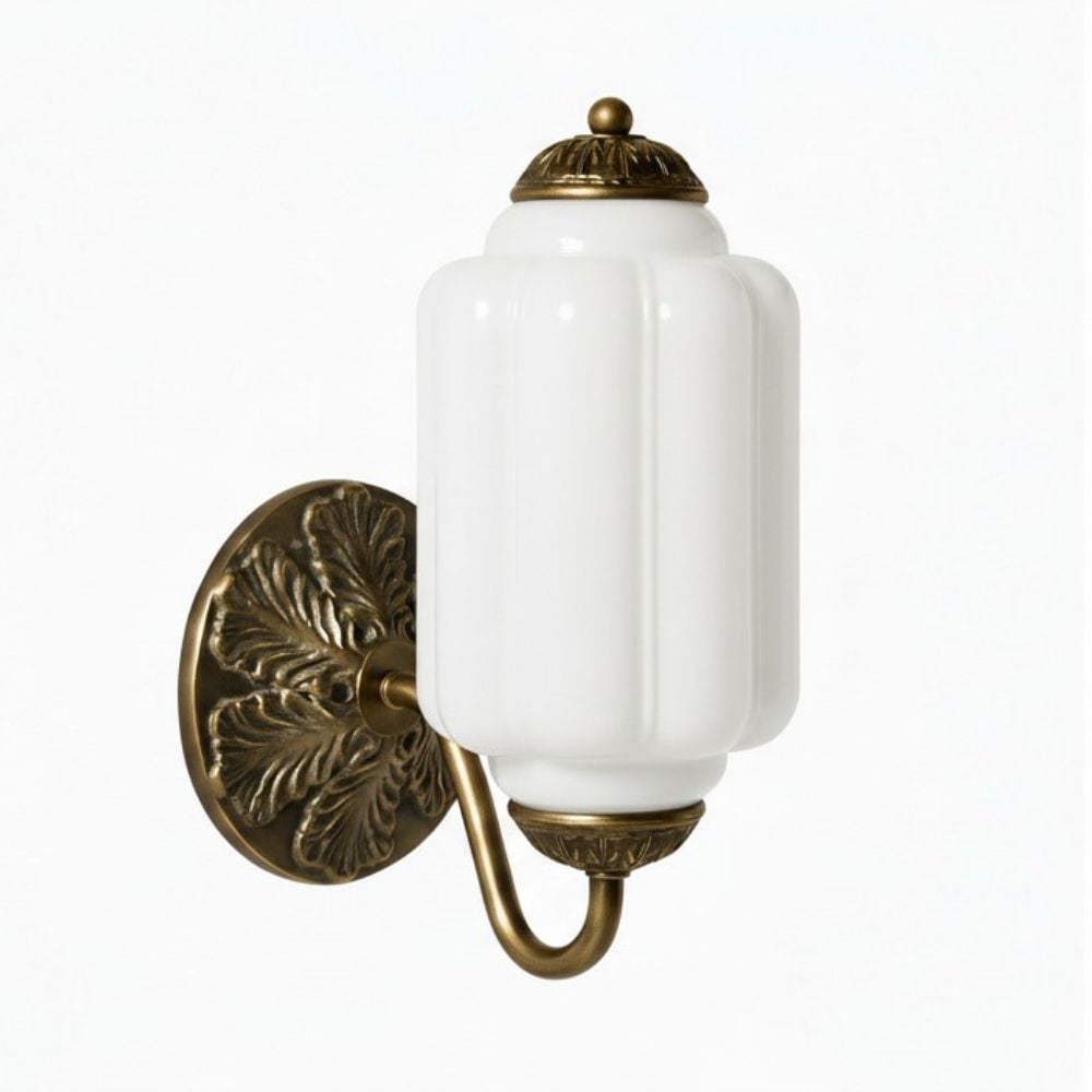 Vintage Milk Glass Wall Light