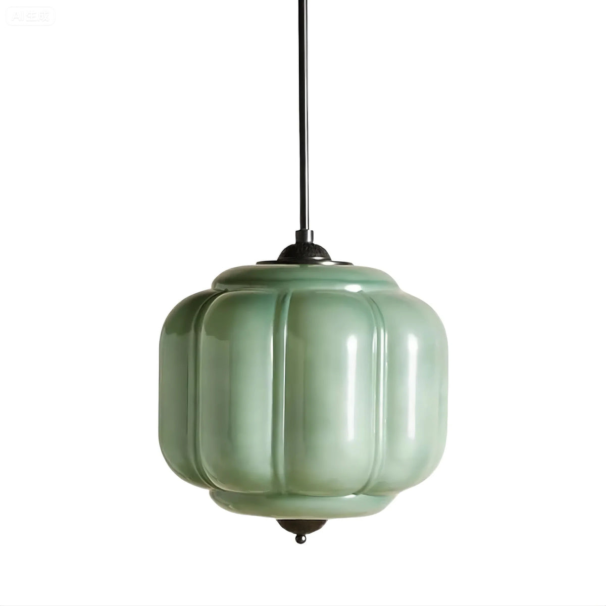 Vintage Glass Pumpkin Pendant Ceiling Light