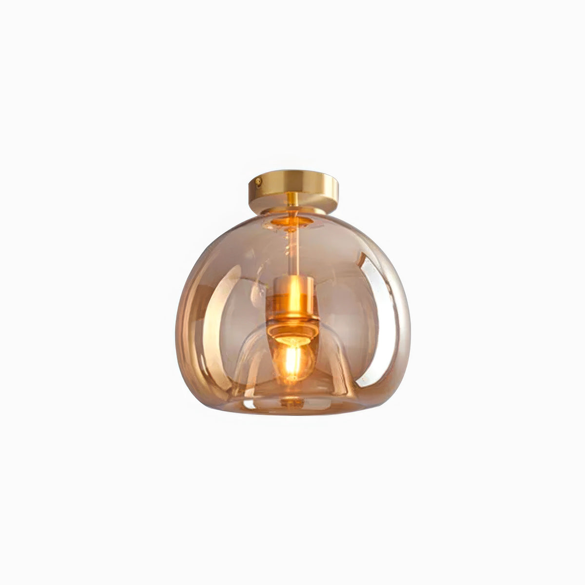 Glass Ceiling Light with Pendant and Semi-Flush Mount Options