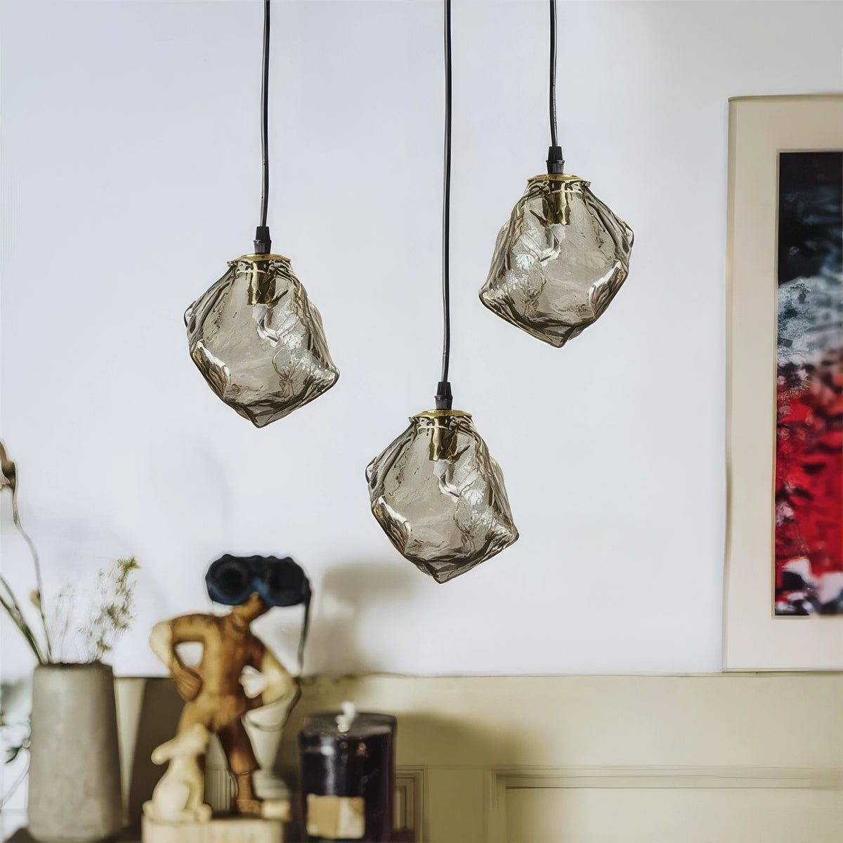 Organic Lava Glass Pendant Light