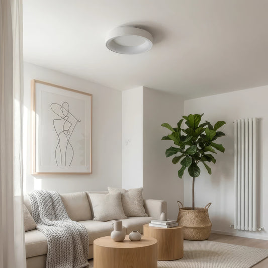Flush Mount Ceiling Light Hollow Centre LED Design