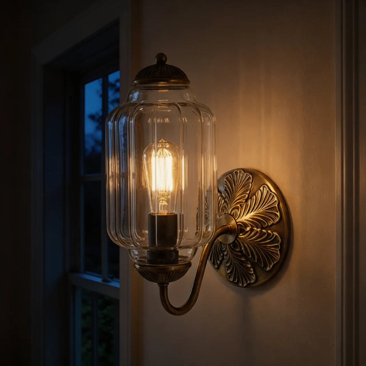 Vintage Milk Glass Wall Light