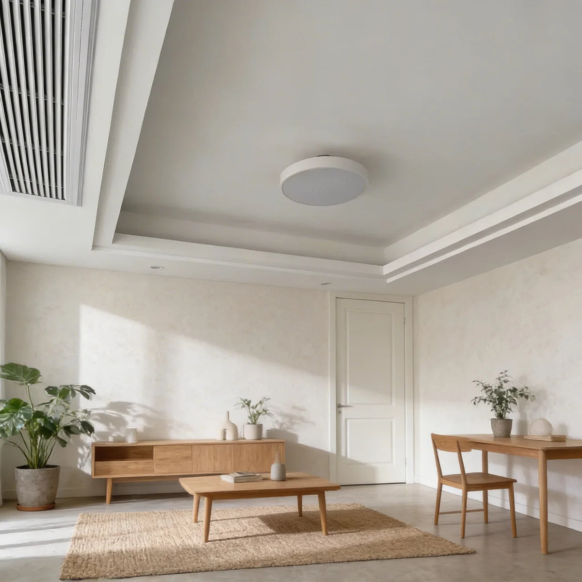 Flush Mount Ceiling Light Drum Design with Integrated LED