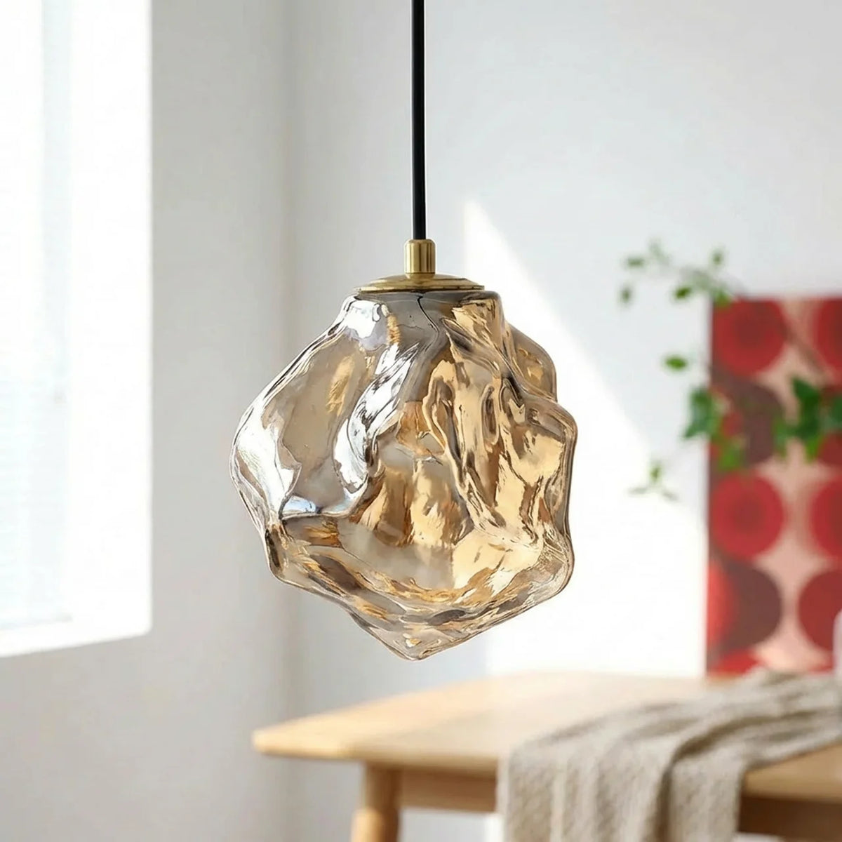 Organic Lava Glass Pendant Light