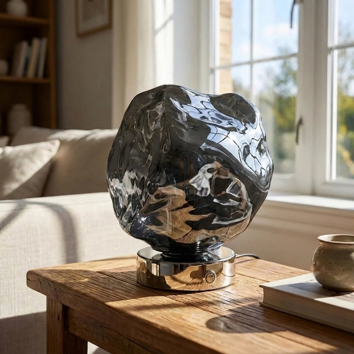 Organic Lava Glass Table Lamp