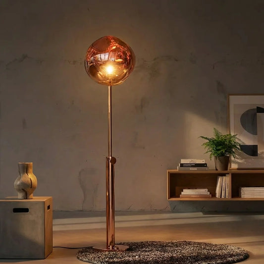 Fluidic Blown Glass Effect Floor Lamp