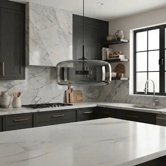 Smoked Glass Pendant Light with Integrated LED