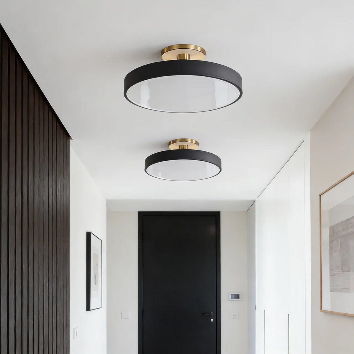 Flush Mount Ceiling Light Drum Design with Integrated LED