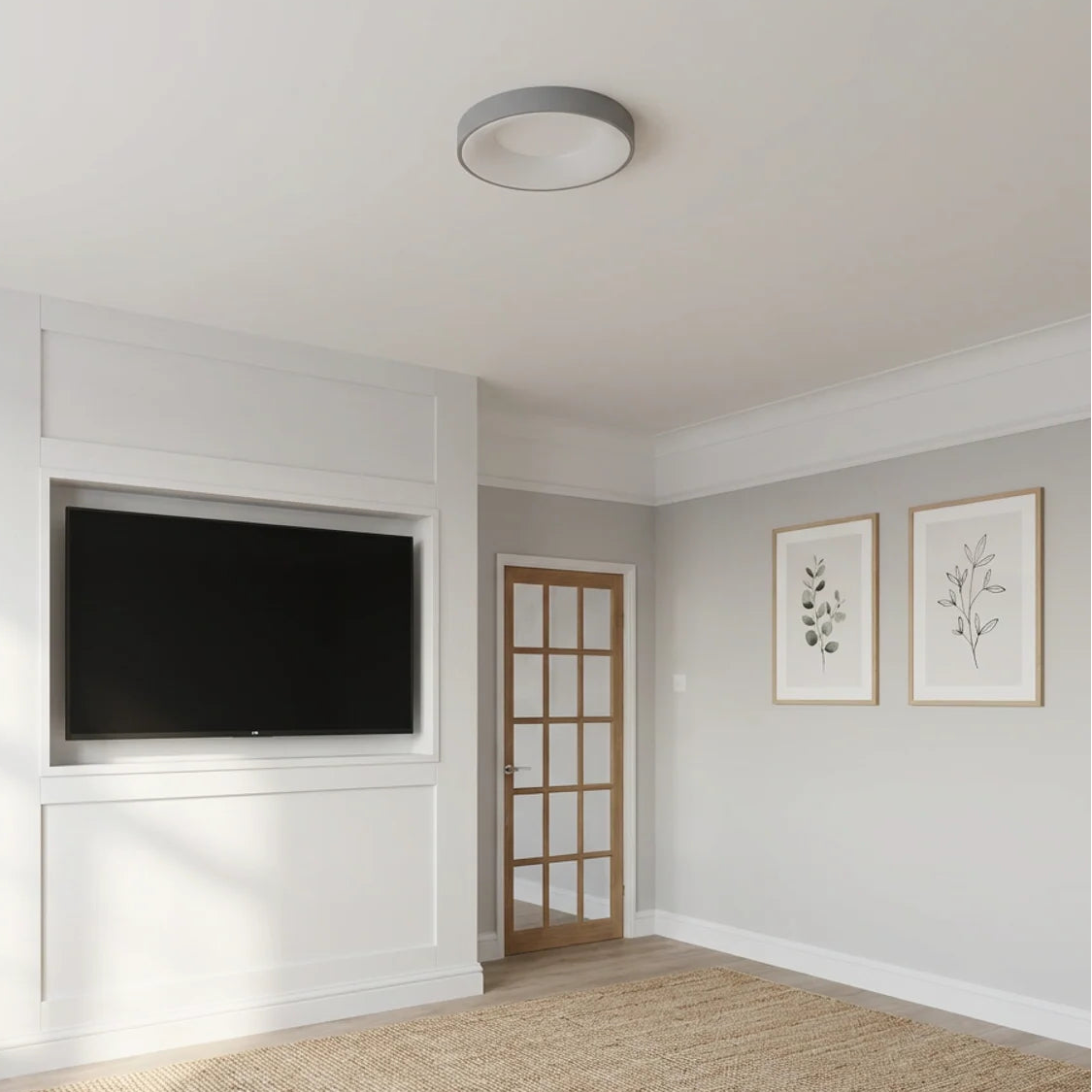 Flush Mount Ceiling Light Hollow Centre LED Design