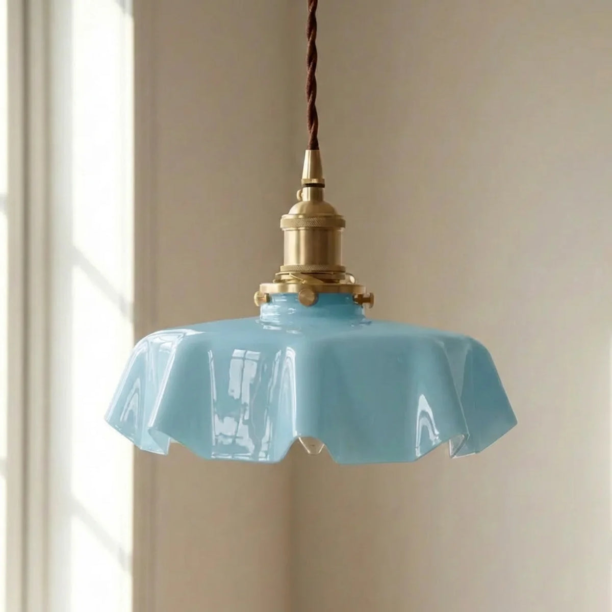 Art Deco Draped Glass Pendant Ceiling Light