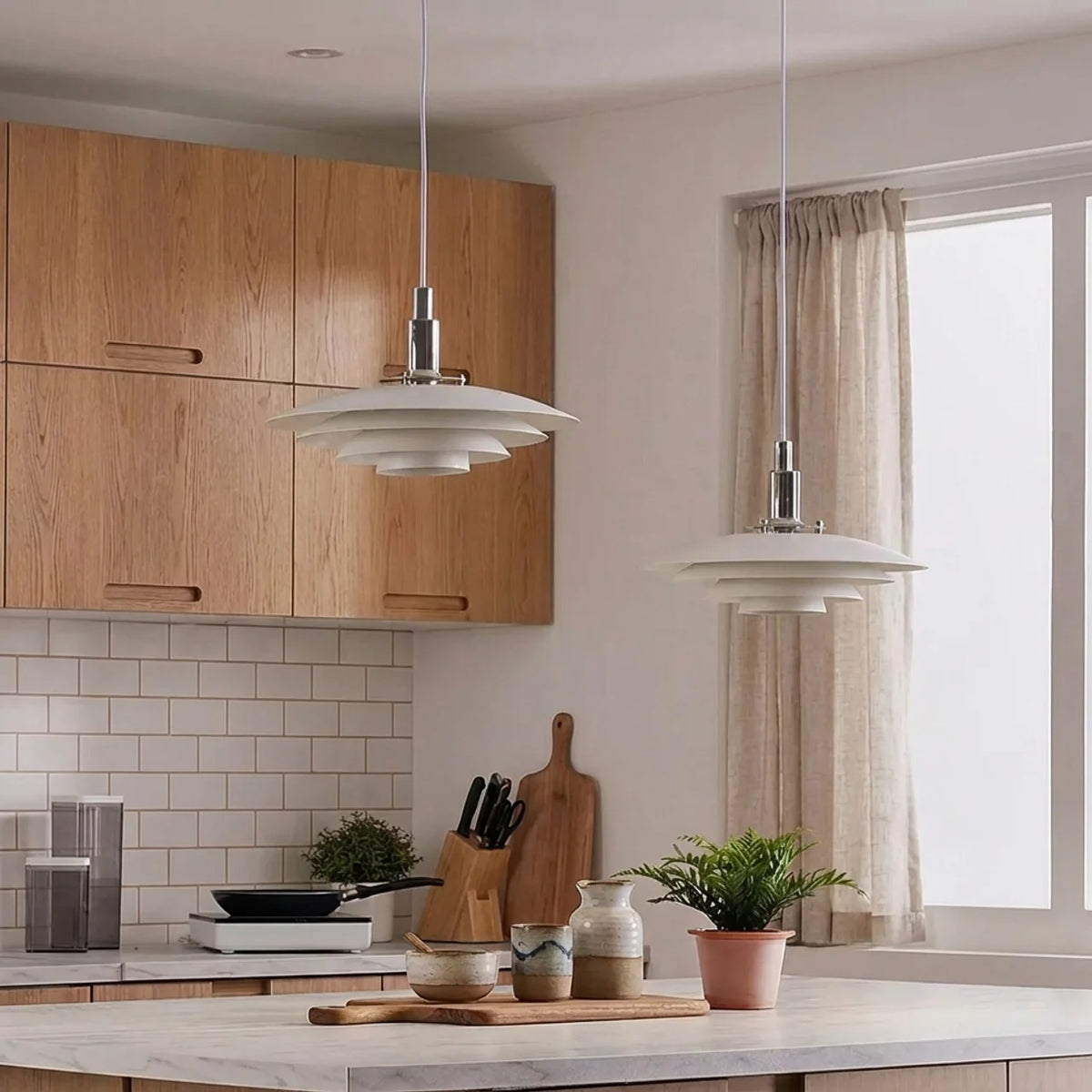 Danish Modern Multi-Layer Pendant Lighting