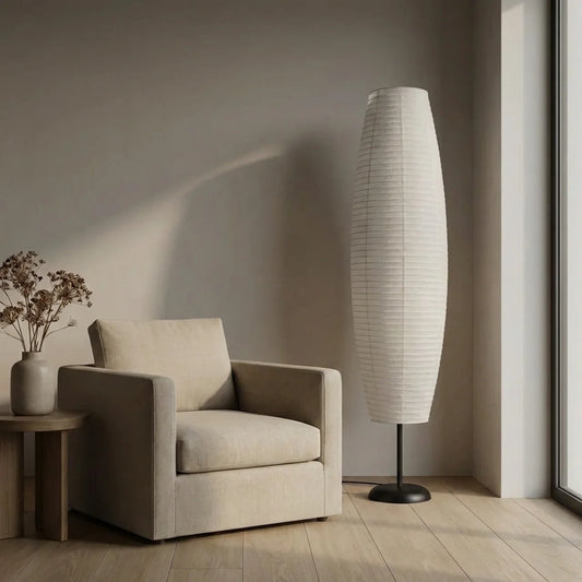 Dual-Light Column Zen Floor Lamp