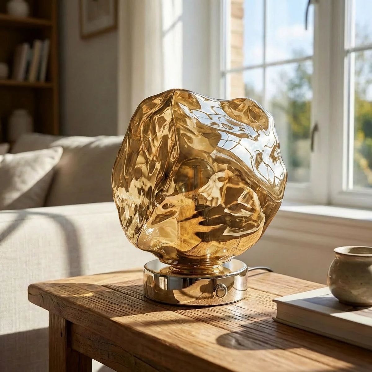 Organic Lava Glass Table Lamp